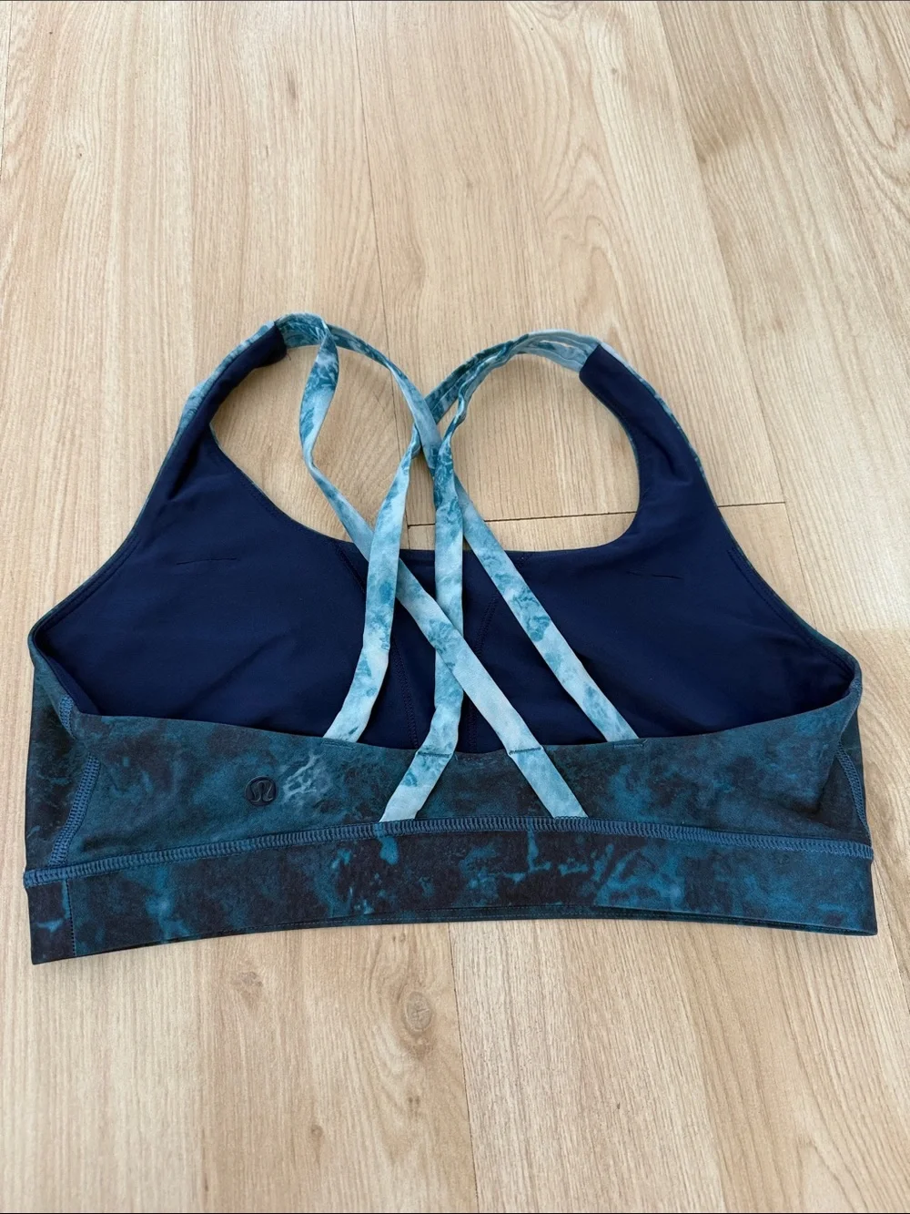 Women’s Strappy Sports Bra - Teal/Black